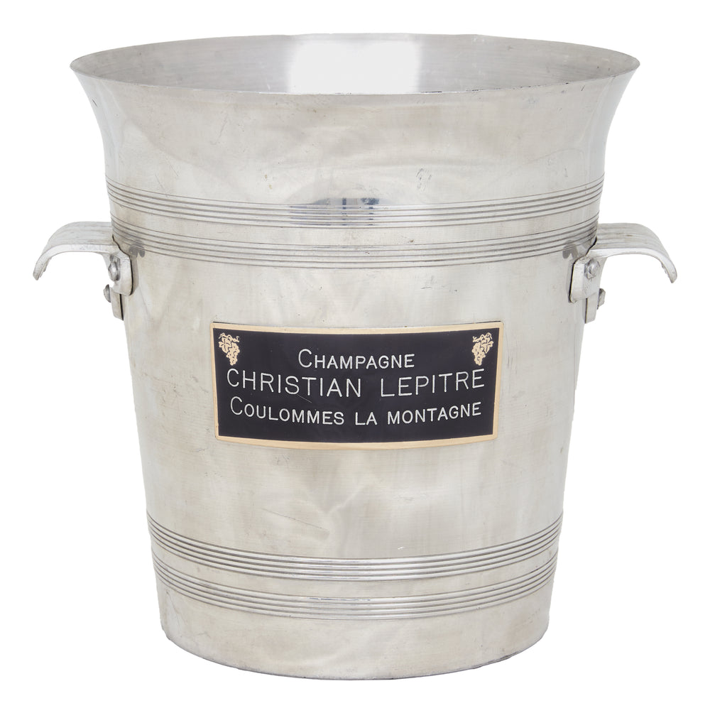 Vintage French Metal Ice Bucket