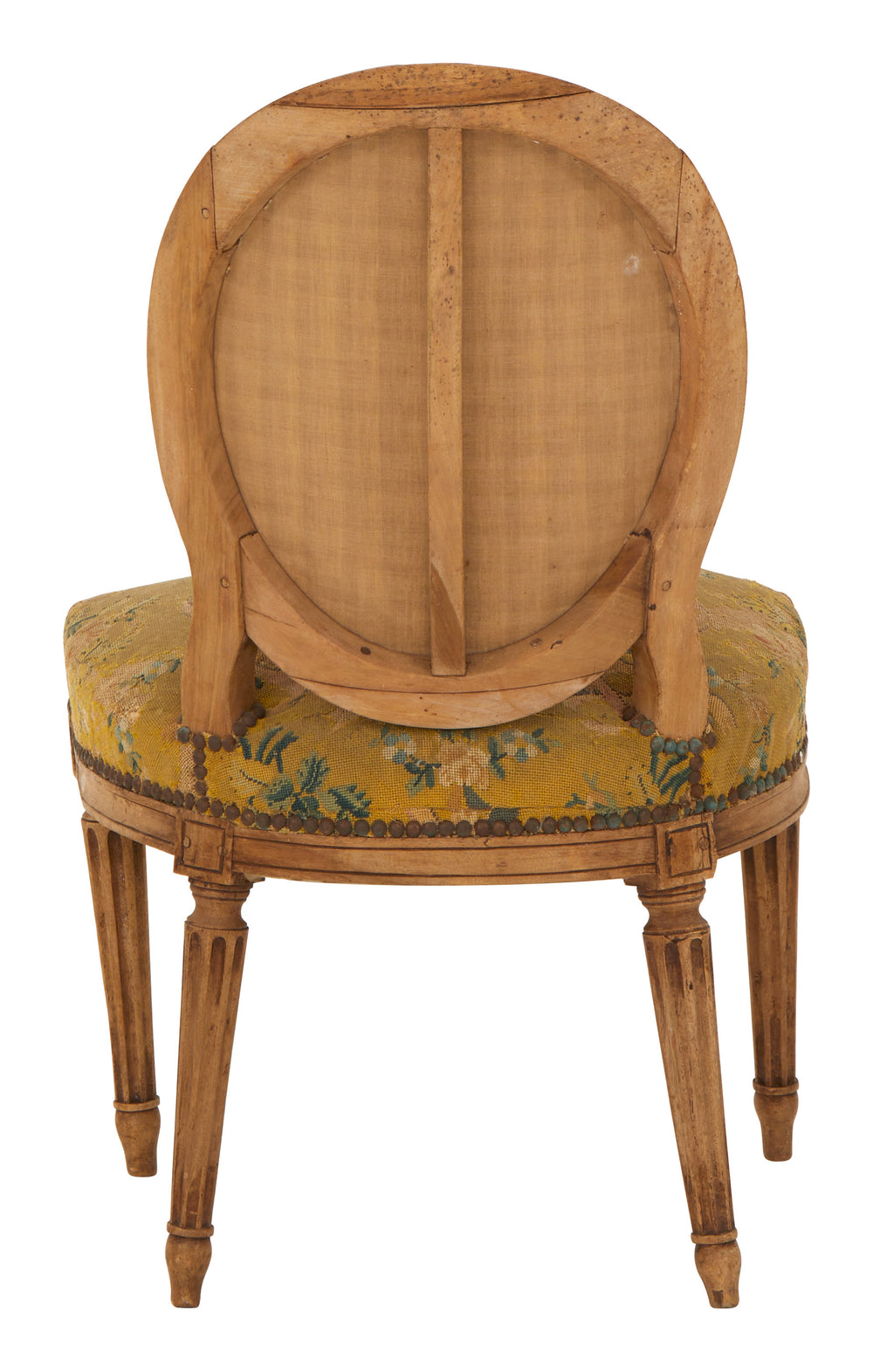 Antique Needlepoint Oval Back Chair