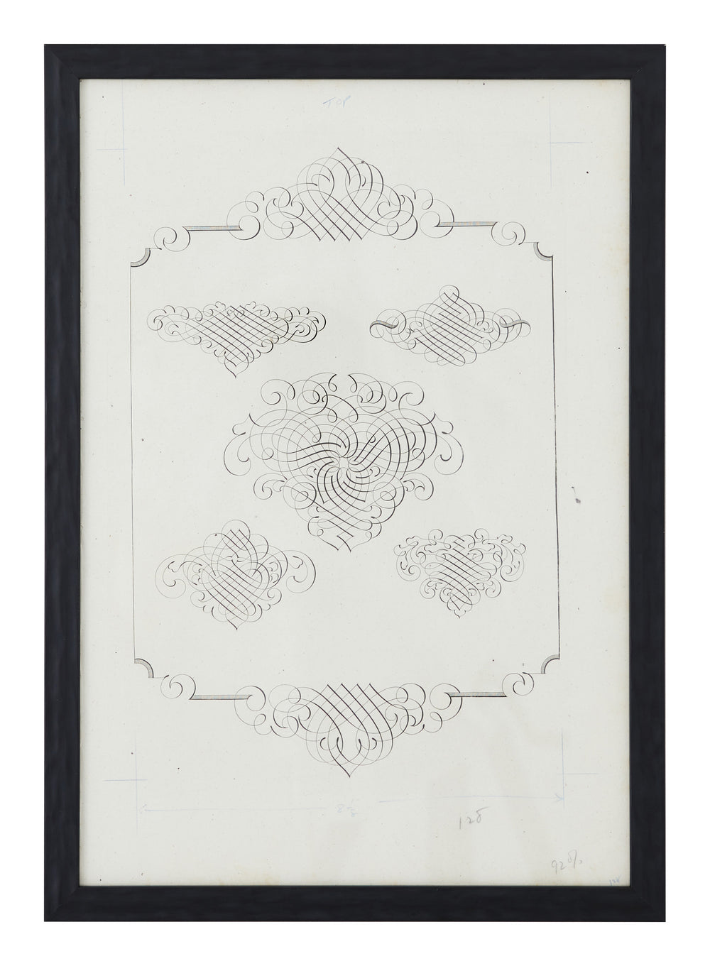 Antique Calligraphy Study - Vertical