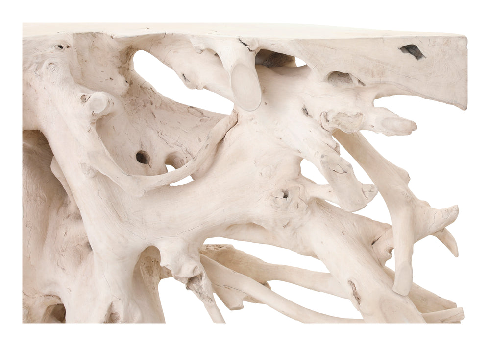 Large Bleached Teak Root Console