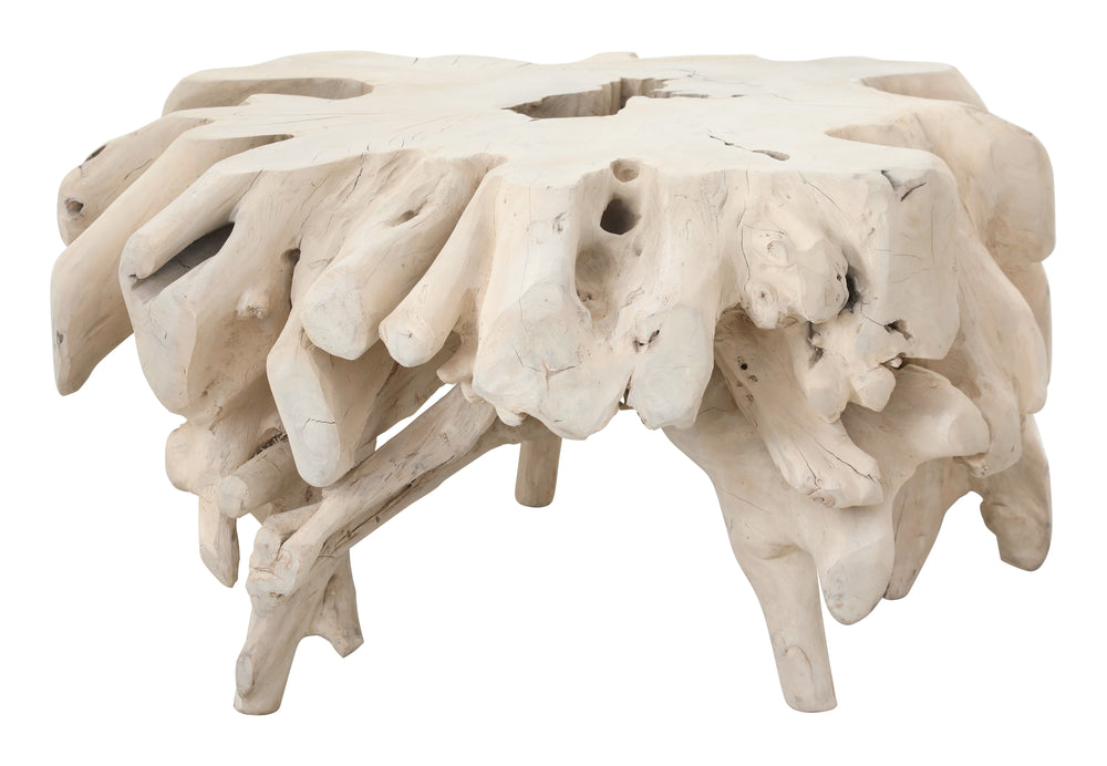 Small Bleached Teak Root Coffee Table