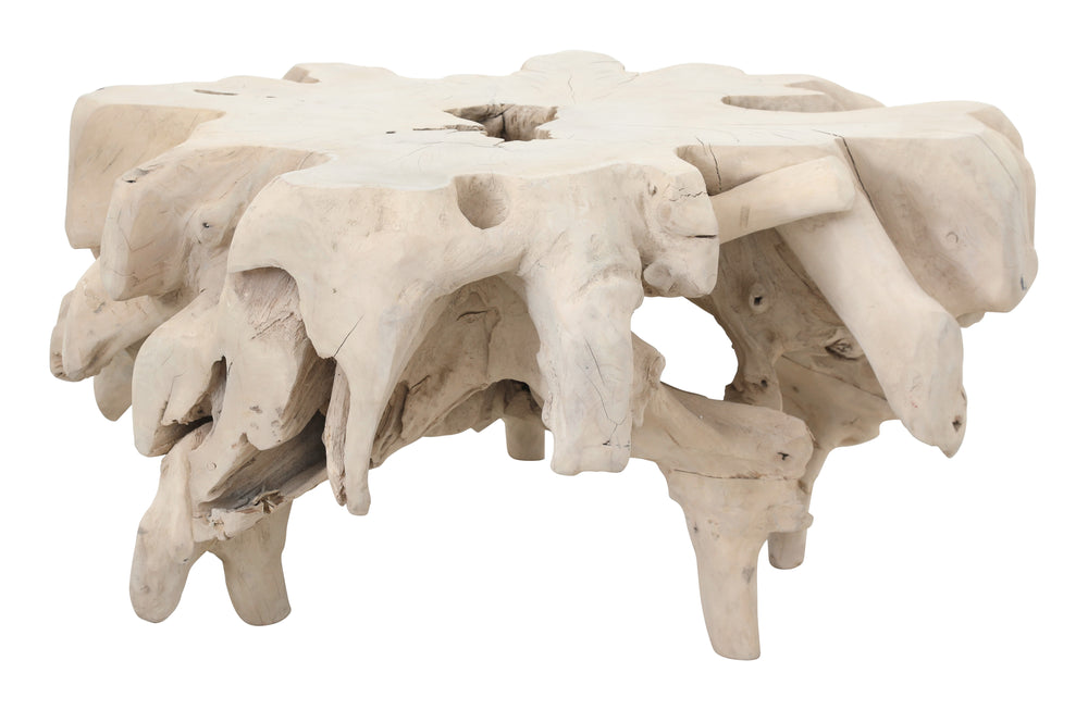 Small Bleached Teak Root Coffee Table