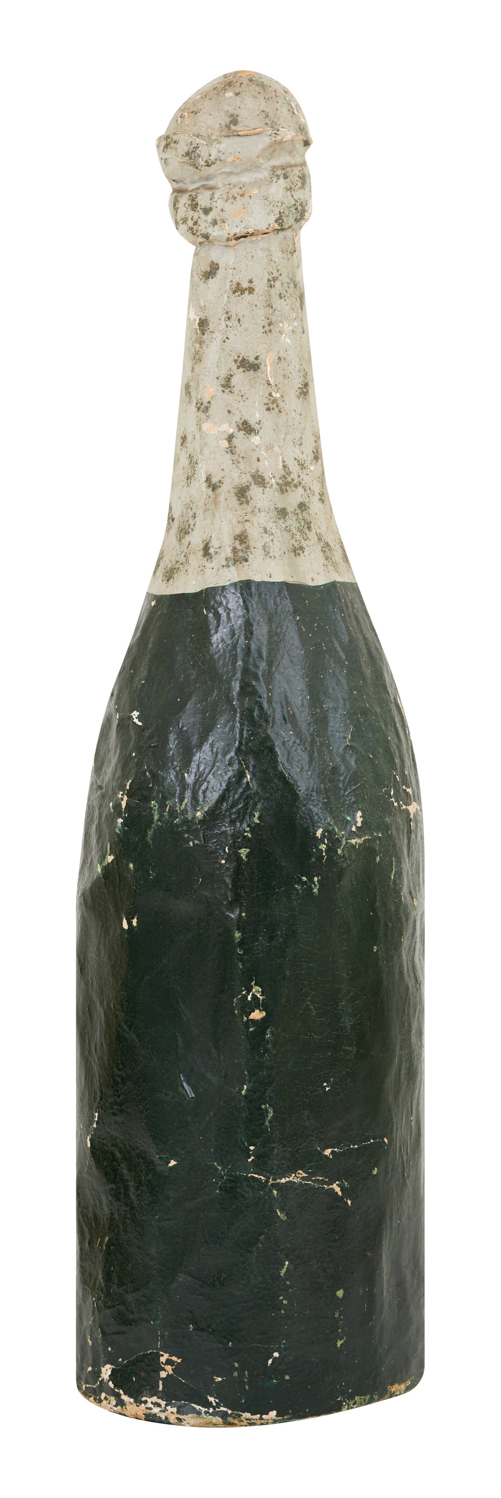 Antique Oversized Papier Mache Bottle