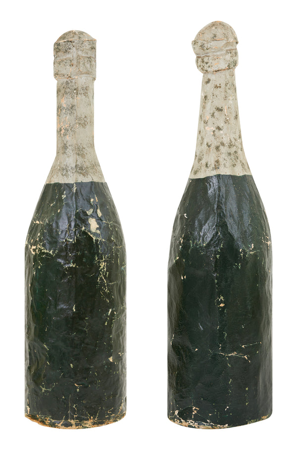 Antique Oversized Papier Mache Bottle