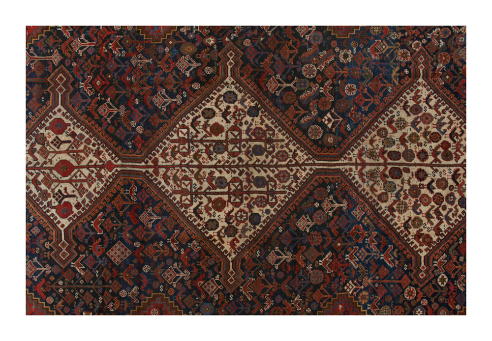 Vintage Qashqai Rug - 9'9" x 6'5"