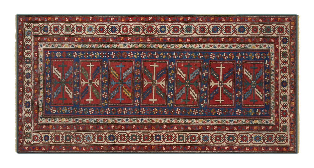 Vintage Caucasian Rug - 8'2" x 4'3"