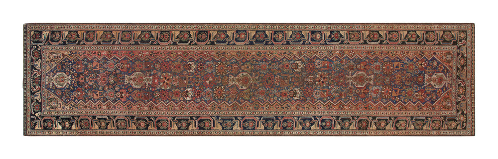 Vintage Qashqai Rug - 12'4" x 3'1"