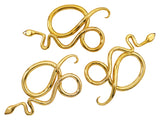 Antiqued Brass Snake Sculpture