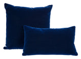 Navy Mohair Pillows