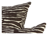 Zebra Linen Pillows - Chocolate