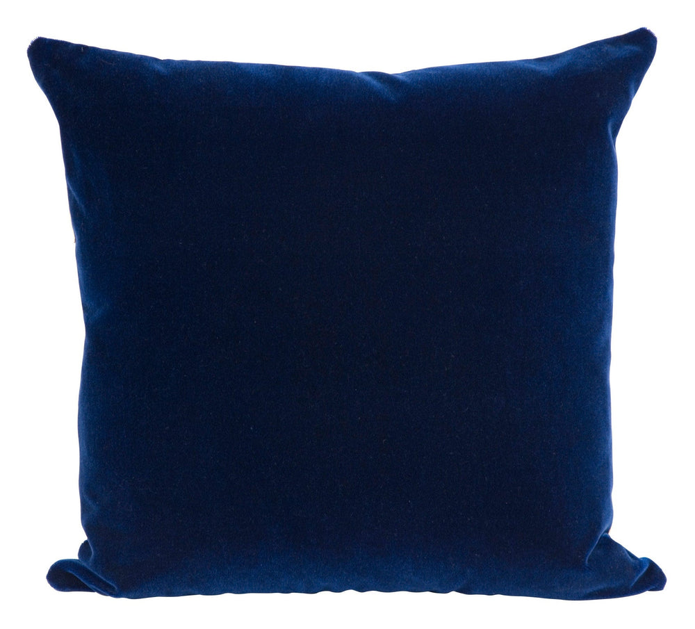 Navy Mohair Pillows