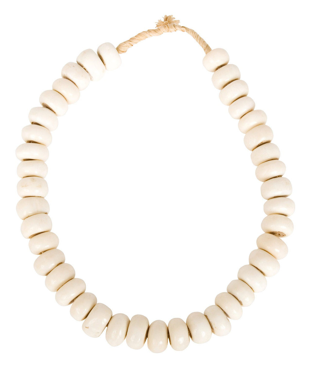 African White Bead Necklace