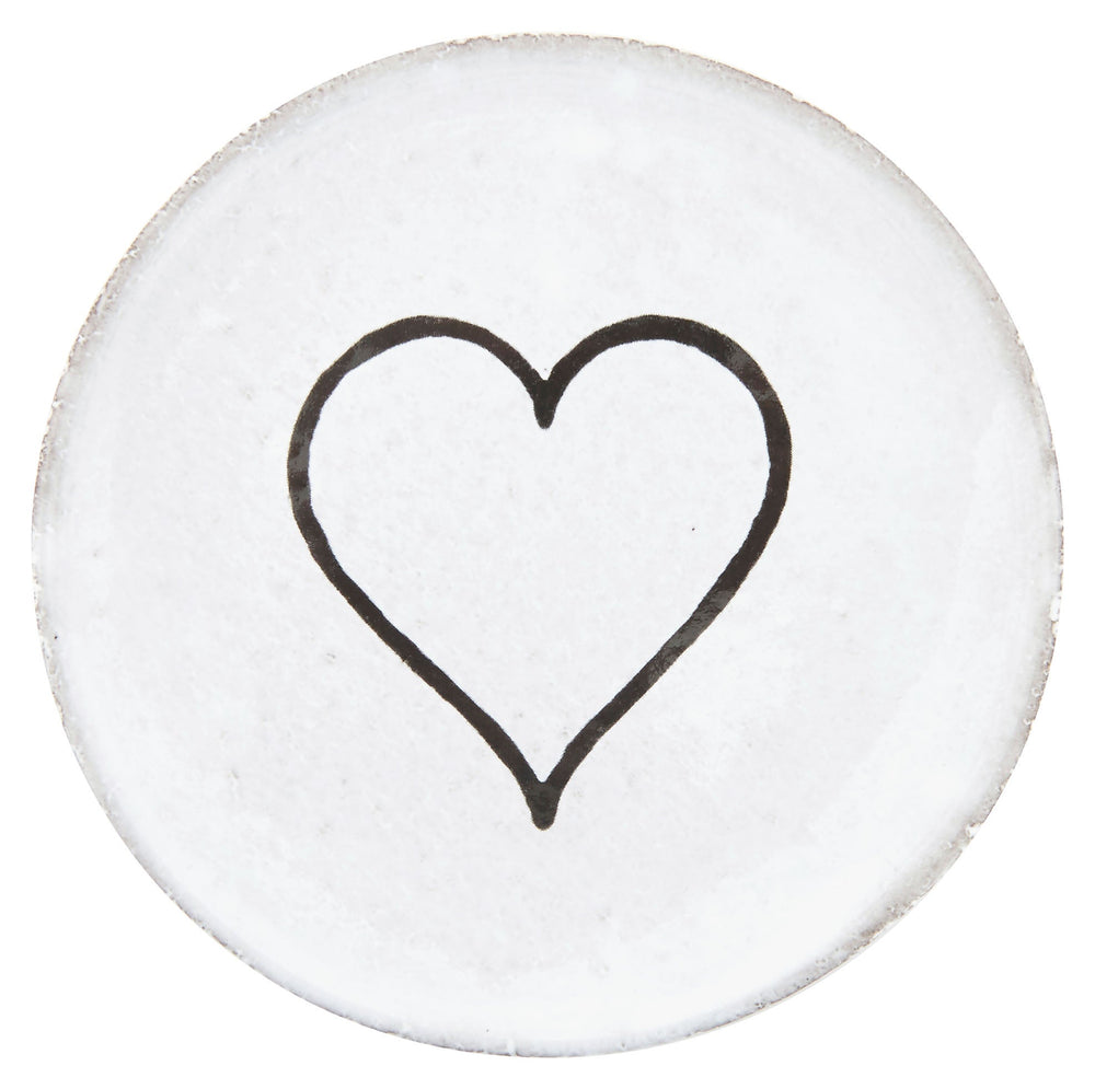 Astier de Villatte Line Heart Saucer