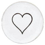 Astier de Villatte Line Heart Saucer