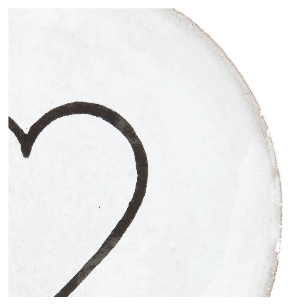 Astier de Villatte Line Heart Saucer