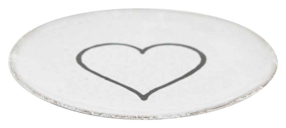 Astier de Villatte Line Heart Saucer