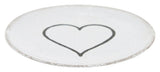 Astier de Villatte Line Heart Saucer