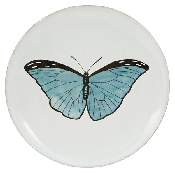 Astier de Villatte Blue Butterfly Plate