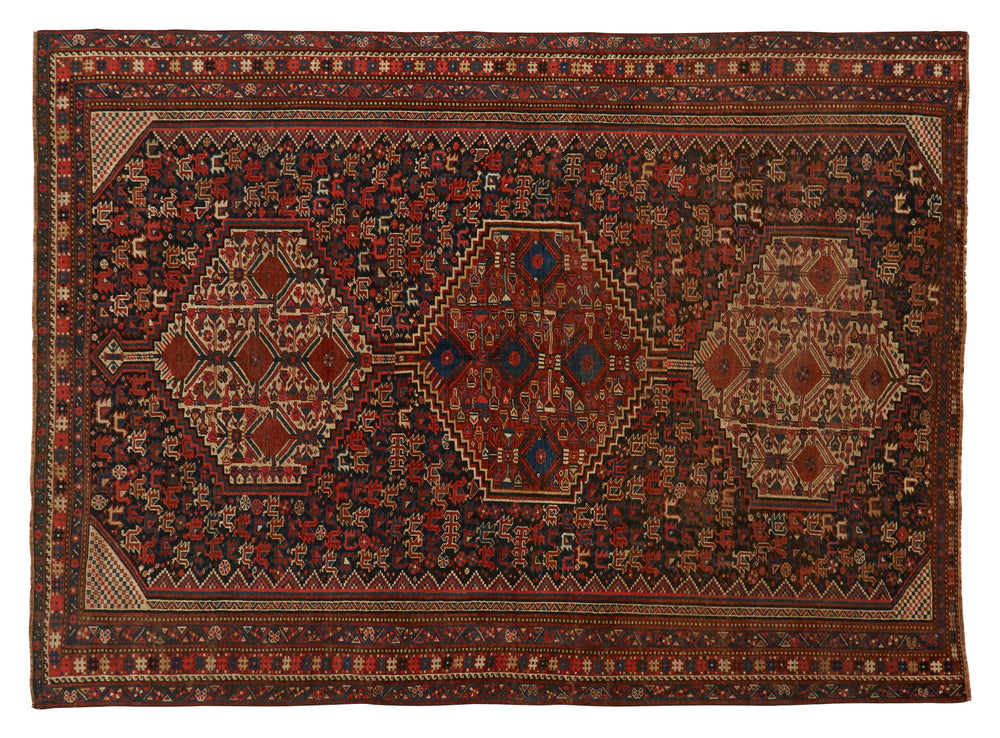 Vintage Shiraz Rug - 7'4" x 5'4"